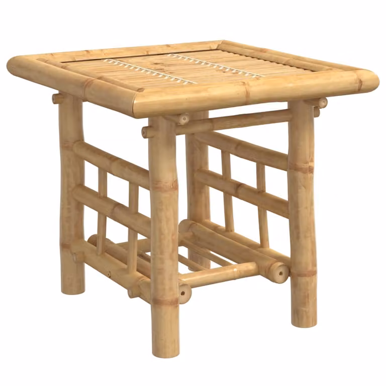 vidaXL Stolik boczny 45x45x45 cm bambusowy