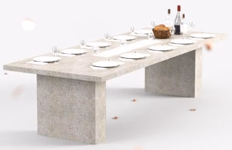 Stół jadalny Casa Padrino z kominkiem na bioetanol, wymiary: 300 x 115 x 75 cm - Dostępny w różnych kolorach - Stół do jadalni - Stół do ogrodu - Meble do jadalni - Meble ogrodowe - Luksusowe meble - Eleganckie wyposażenie