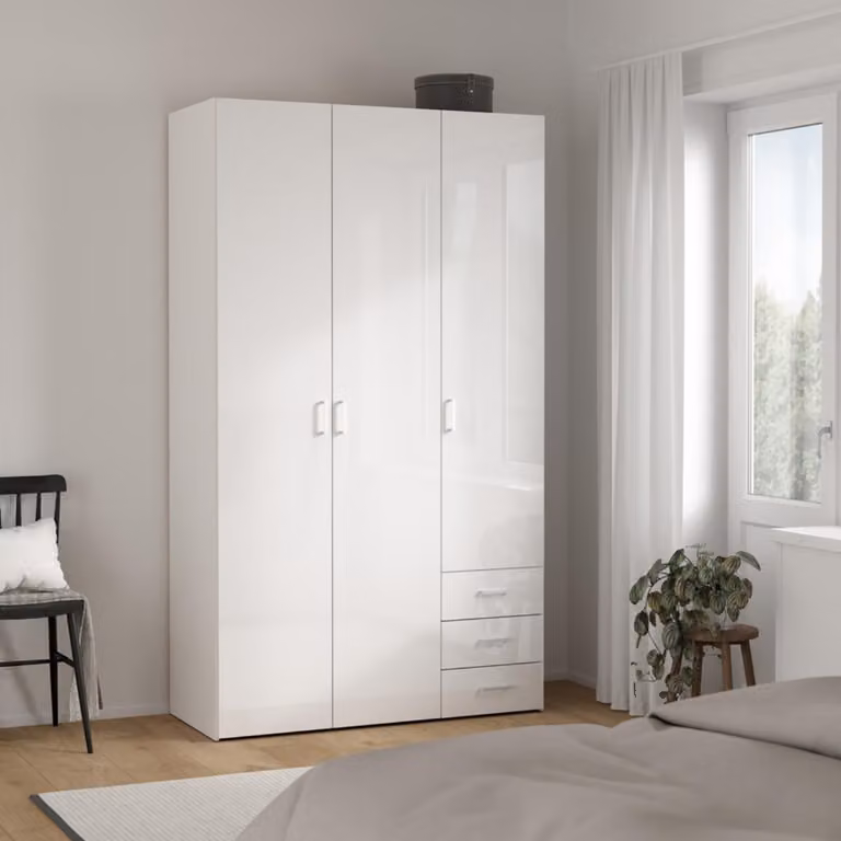 Szafka Space 70409 biała/biały połysk