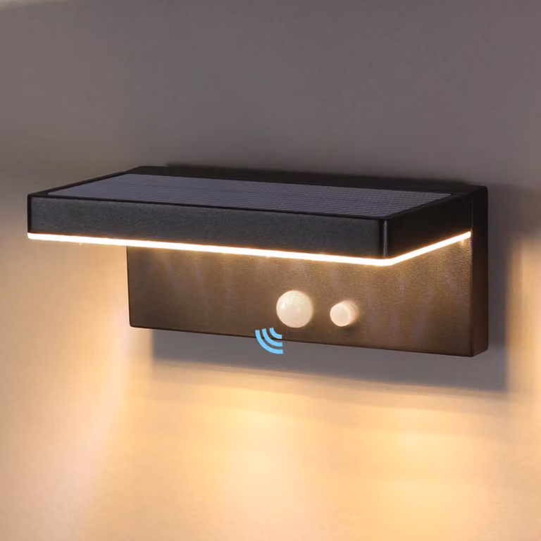 Solarna lampa z czujnikiem ruchu, klasa szczelności IP44, 3 tryby, 600 lumenów