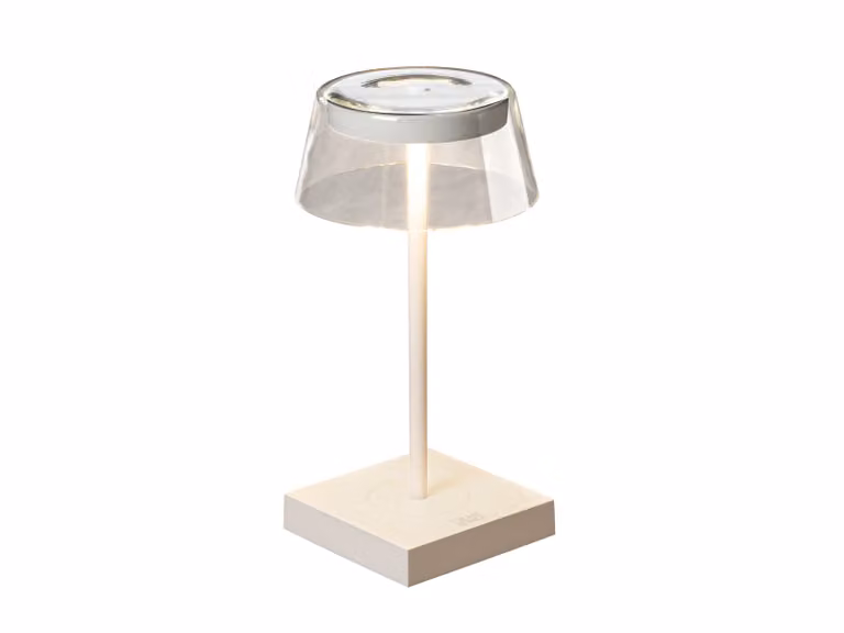 Konstsmide designerska lampa stołowa Scilla | biała | wewnętrzna/zewnętrzna | USB/akumulator | 7816-250