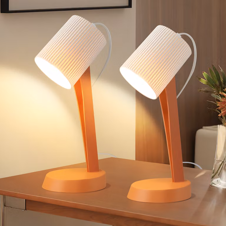 ZMH lampa stołowa pomarańczowa E14 lampka nocna zestaw 2 lamp stołowych do salonu z kablem lampy stołowe nowoczesny styl wiejski do jadalni sypialnia