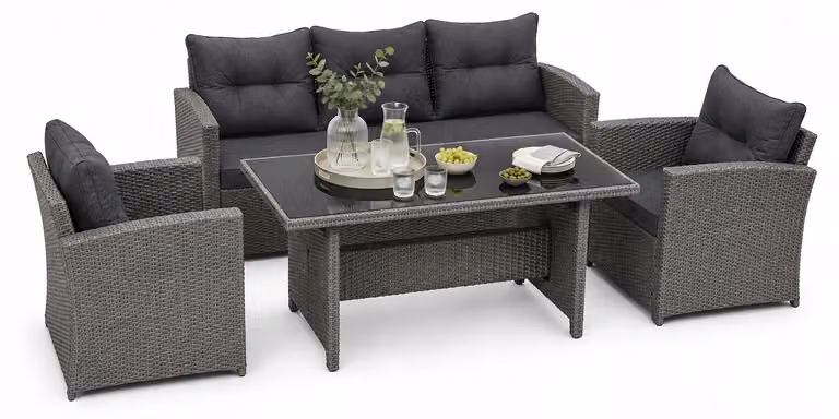 Meble Ogrodowe Big Sofa 3 osobowa Fotel Corciano Komplet meble
