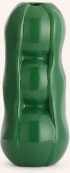 Ceramiczny wazon Fluid Market Peas w kolorze zielonym o organicznym kształcie