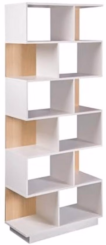 Regał na książki z 6 półkami - Jasnobrązowy - Oszczędna rozwiązanie do przechowywania - 180 x 70 x 29,5 cm
