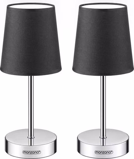 Lampa stołowa monzana® Lumière, zestaw 2 sztuki, kolor szary, W x S x G: 32 x 13 x 13 cm
