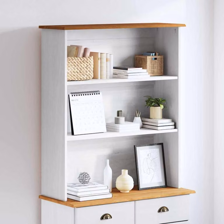 vidaXL Hutch ASKIM 91 x 30 x 104 cm Lite drewno sosnowe
