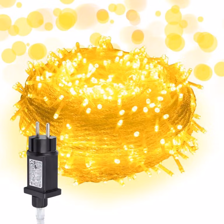 Bettizia 20 m, 200 diod LED, łańcuch świetlny, ciepła biel, 8 trybów świecenia, łańcuchy świetlne, imprezy, ogród, dekoracja wnętrz, oświetlenie świąteczne