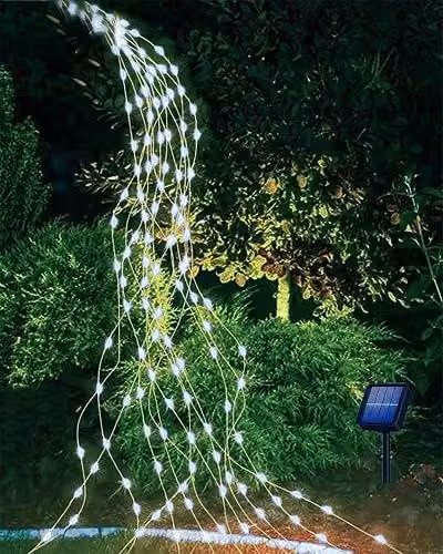 Solarny łańcuch świetlny 200 LED 2M na zewnątrz ogród dekoracja IP67