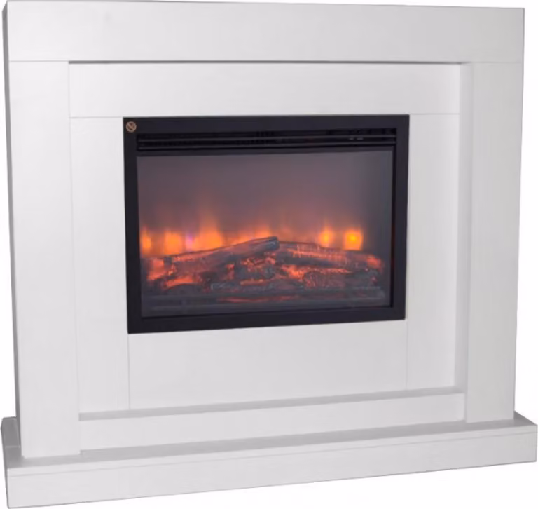Casa Padrino kominek elektryczny biały styl antyczny barok secesja szer. 110 x wys. 95 x gł. 34 cm ModG2 - kominek elektryczny - kominek do salonu