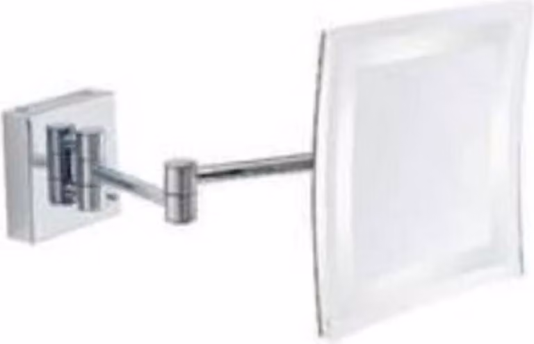 Casa Padrino luksusowe lusterko kosmetyczne LED srebrne 22 x 39 x H. 22 cm - Regulowane ścienne lusterko kosmetyczne - Chromowane łazienkowe lusterko do makijażu - Luksusowe akcesoria łazienkowe