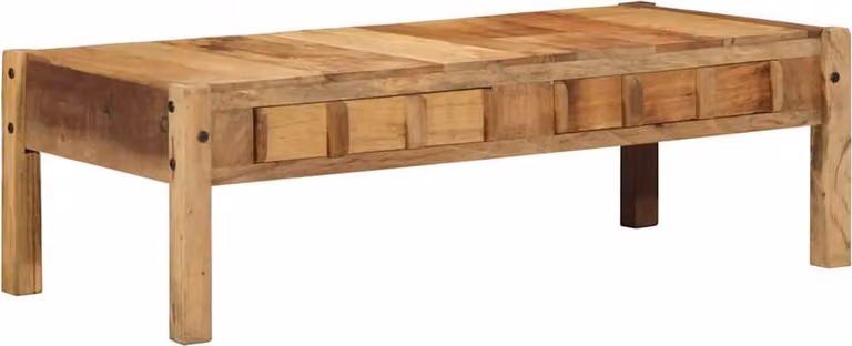 Maison Exclusive - Stół kawowy, brązowy, 110 x 54 x 35 cm, wykonany z solidnego, odnowionego drewna