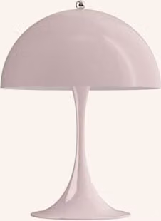 Lampa stołowa Louis Poulsen Panthella 250 Portable w kolorze różowym z oświetleniem LED i akumulatorem