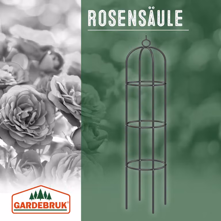 Zestaw 2 sztuki metalowych obelisków Gardebruk® do roślin pnących, kolor czarny, Wysokość: 200 cm, Szerokość: 40 cm, Głębokość: 40 cm
