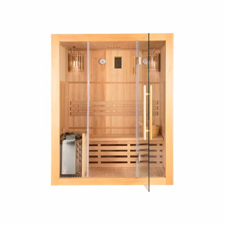 HOME DELUXE - Sauna tradycyjna - Skyline L - 120 x 150 x 190 cm - dla 2-3 osób, cykuta, w tym piec do sauny, akcesoria do sauny I Sauna parowa Sauna infuzyjna Sauna fińskasauna