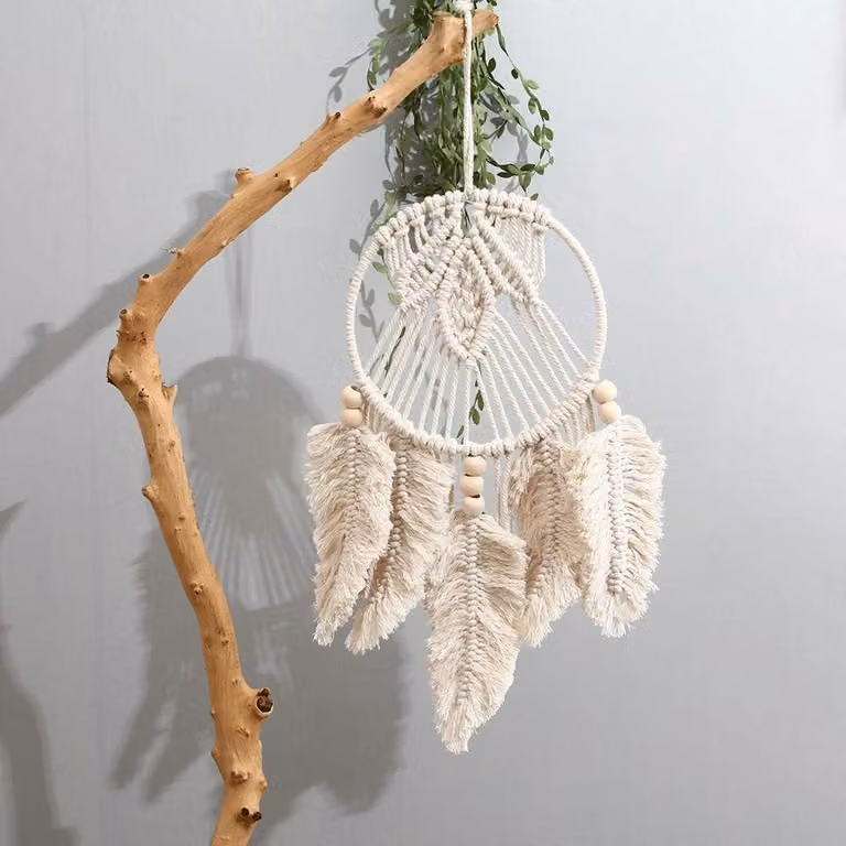 Duży łapacz snów, boho, makrama, bawełniany łapacz snów, tkana makrama, zawieszka ścienna na ślub, dekoracja, prezent na Walentynki, rocznicę ślubu, urodziny lub dla kolegów z klasy