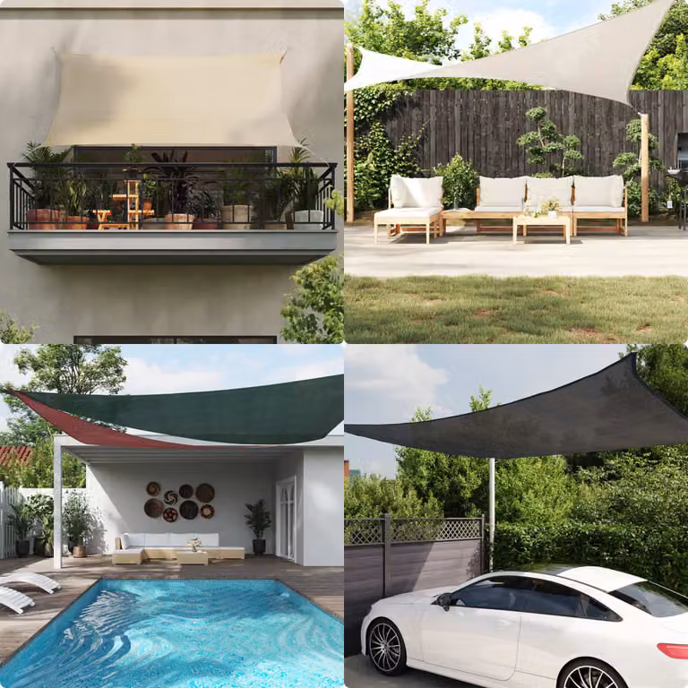 Maison Exclusive – markiza 160 g/m² czarna 3,6 x 3,6 x 3,6 m HDPE