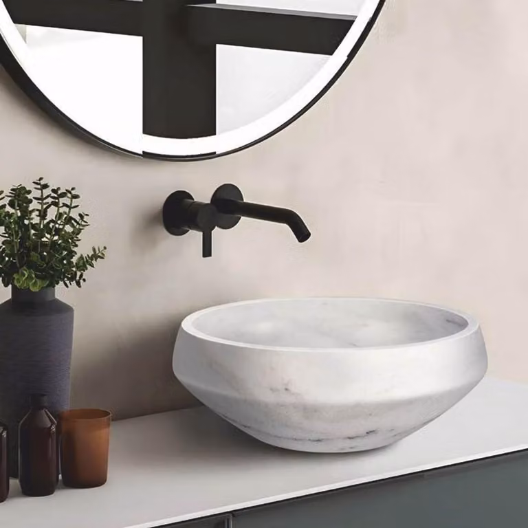 Casa Padrino Luksusowa marmurowa umywalka Ø 42 cm – luksusowe akcesoria łazienkowe