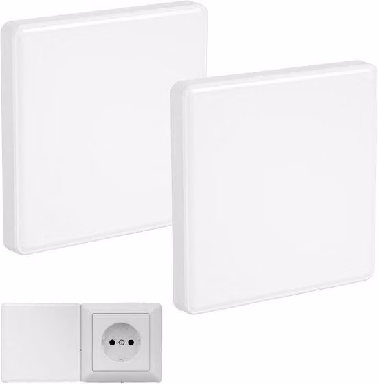 2 sztuk gniazdo na okładce ślepej, 86 x 86 mm, biały plastikowy przełącznik światła, osłona, wbudowany montaż do lamp w nieużywanych gniazd lub przełączników, gniazdka, osłona