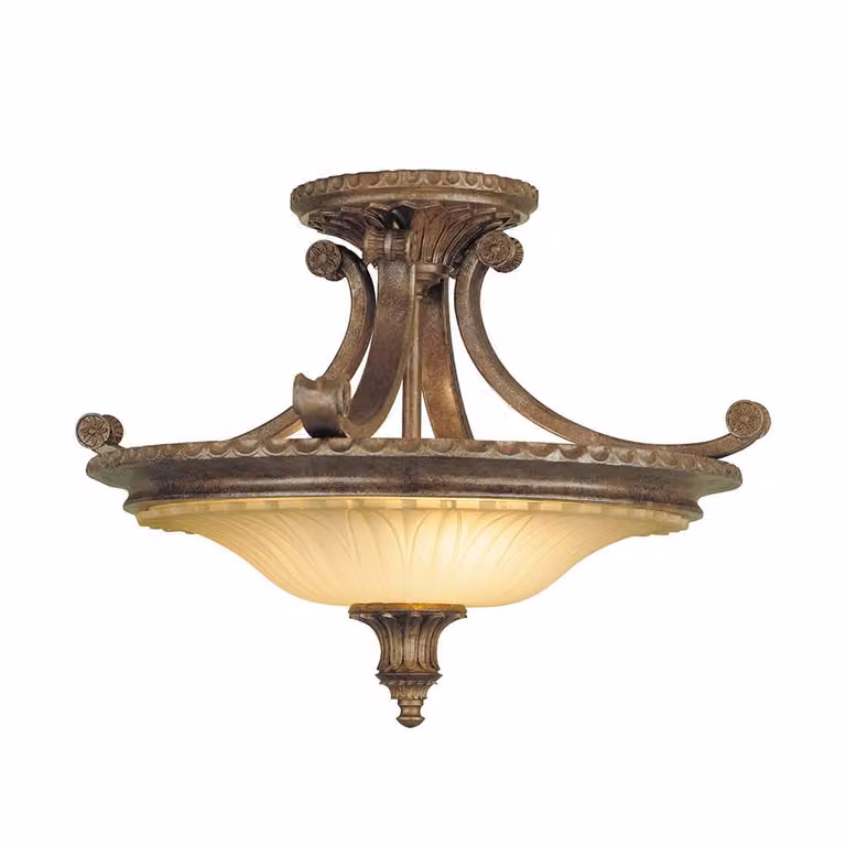 Lampa sufitowa Stirling Castle brytyjski brąz 2xE27x60W metal wym:36,2x47,6x47,6cm IP20 Feiss