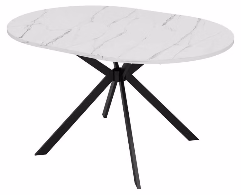 Stół jadalniany - Rozkładany stół jadalniany - 100 × 100 cm, możliwość rozłożenia do 140 × 100 cm - Konstrukcja drewniana - Proste nogi - Dla 4-6 osób