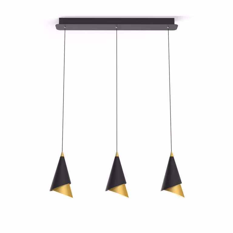 Żyrandol Italux Raalto LED nowoczesny czarny PND-433128-3