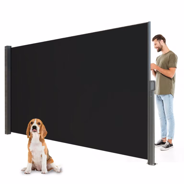 Boczna markiza tarasowa szara Meven 300 x 200 cm