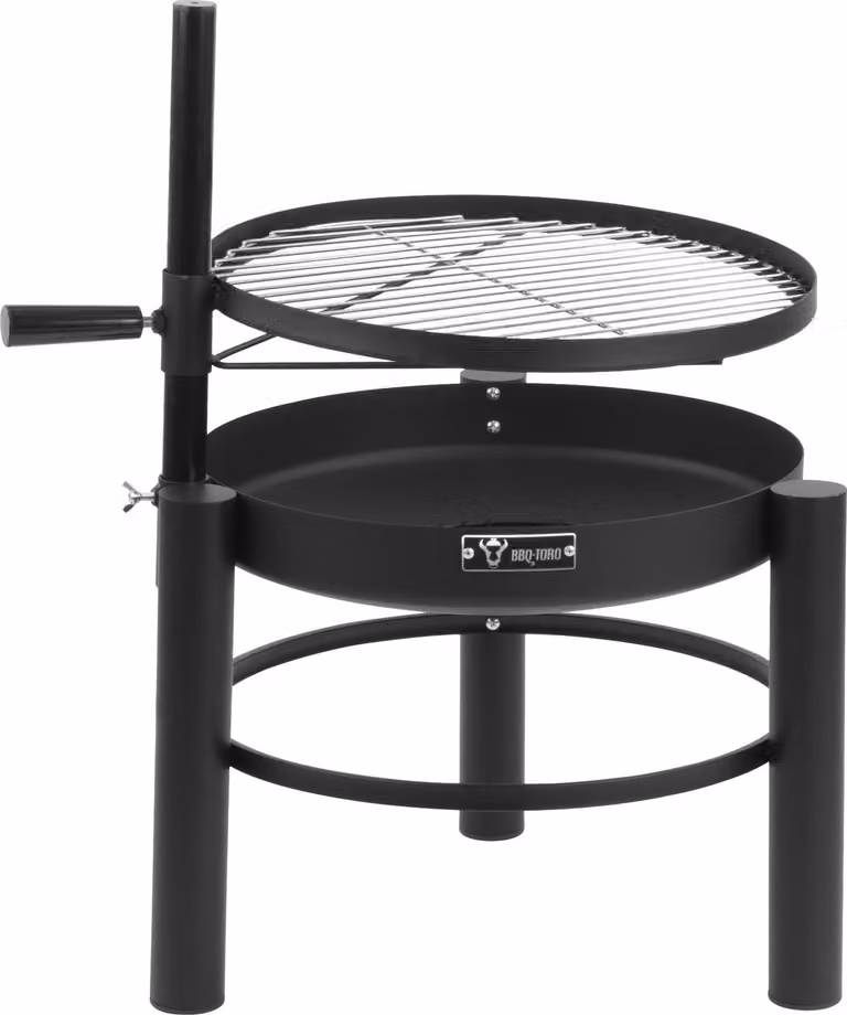 BBQ-Toro Miska ogniowa z rusztem Ø 50 cm, ruszt z regulowaną wysokością, kosz na ognisko, palenisko