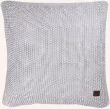 Dekoracyjna poduszka Marc O'polo Nordic Knit w kolorze srebrnym z zdejmowanym poszewką