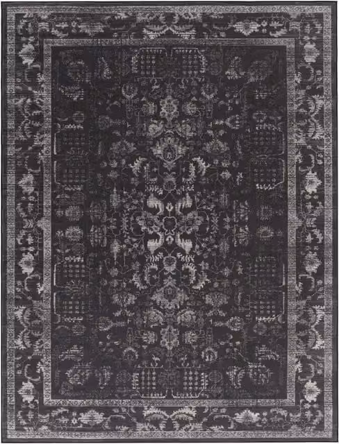 Dywan Sami antracyt vintage, nadający się do prania, antypoślizgowy, Szerokość: 120 cm, Długość: 160 cm