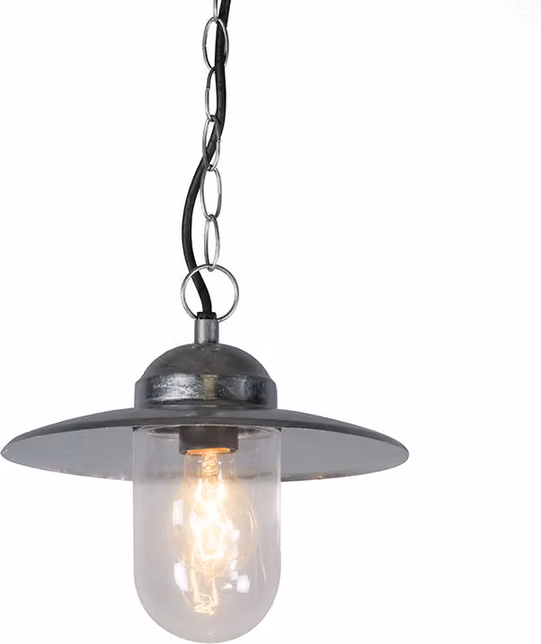 Industrialne - wisząca lampa cynkowa, IP44 - Munich