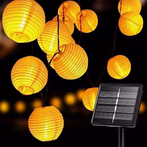 Łańcuch świetlny solarny 6 m 20 LED lampion ogrodowy na taras
