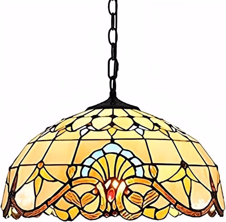 Lampa wisząca E27, dekoracyjna, vintage, szklana, średnica 30 cm