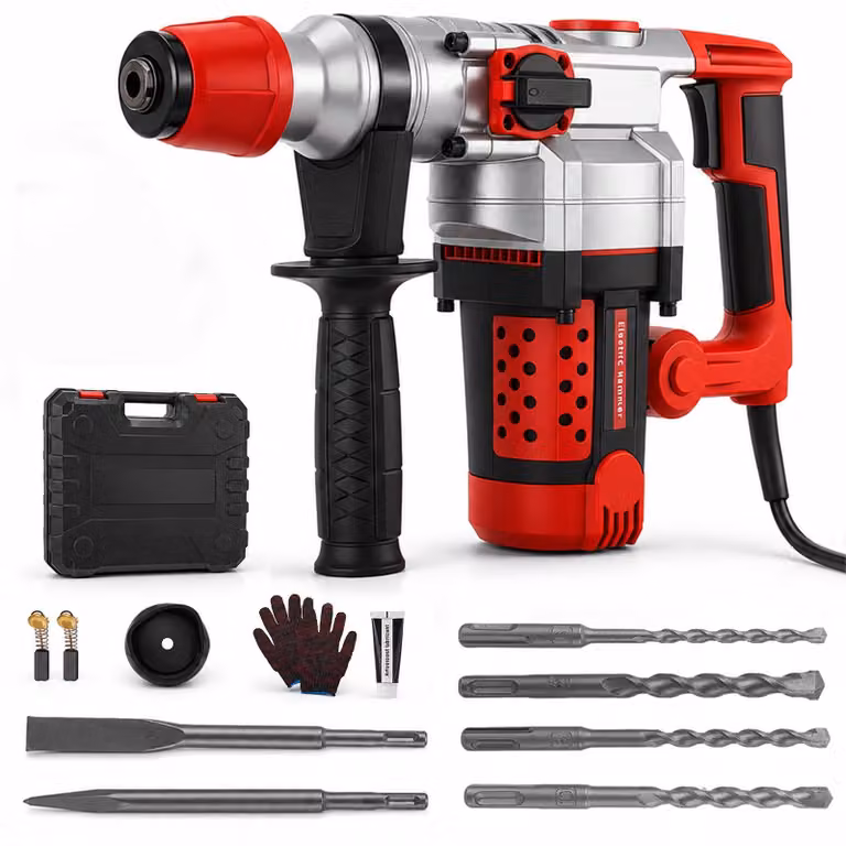 Wiertarko-wkrętarka udarowa 1500 W, 12 J - uchwyt SDS Plus - średnica wiercenia: 12 mm
