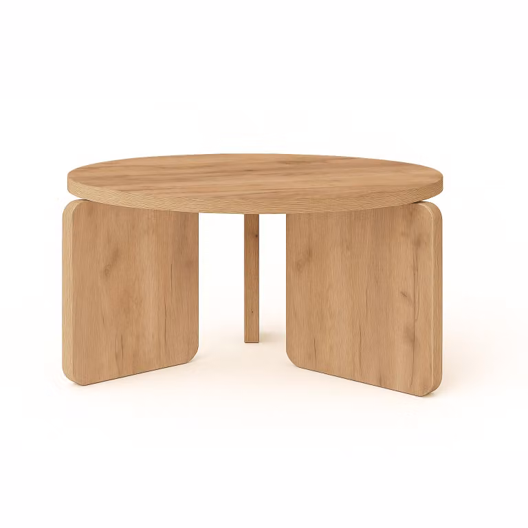 Stolik kawowy TAO, 60 cm, minimalistyczny i ponadczasowy - Craft złoty dąb