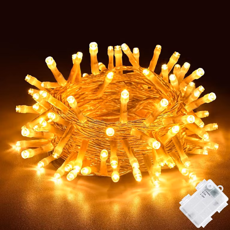 Światełka LED na baterie do użytku zewnętrznego - 3M, 30 diod LED, miniaturowe, wodoodporne (IP65), miedziane - do wnętrz, ogrodu, dekoracji