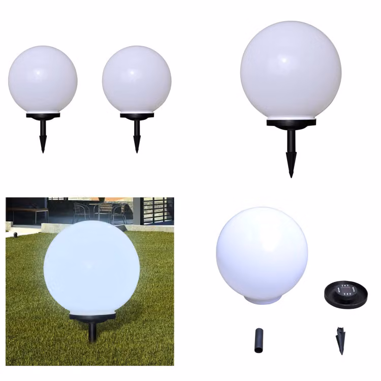vidaXL Oświetlenie ścieżki 2 szt. LED 40 cm z kolcem - Lampa ogrodowa - Lampy ogrodowe - Oświetlenie ogrodowe - Lampy ogrodowe