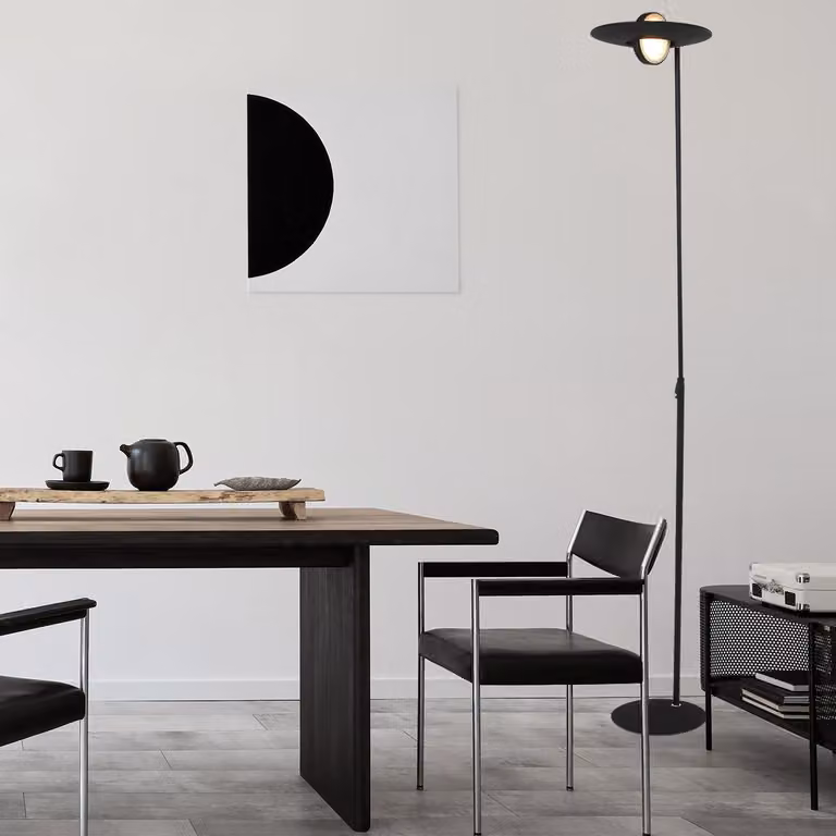 Lampa stojąca - czarny - Zenith LED - tworzywo sztuczne metal - Ø 28cm - LED - 1477ZW - Steinhauer Exclusive