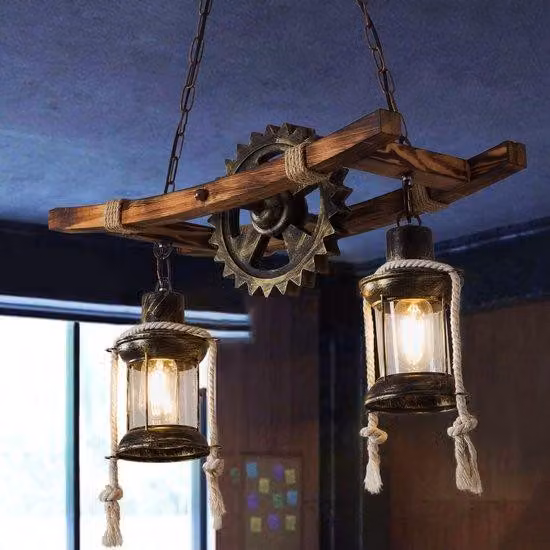 Lampa wisząca drewniana, dąb, jadalnia, lampa sufitowa, stół jadalny, salon, styl industrialny, metal, styl retro, bambus, dom, willa, styl rustykalny, sypialnia, salon