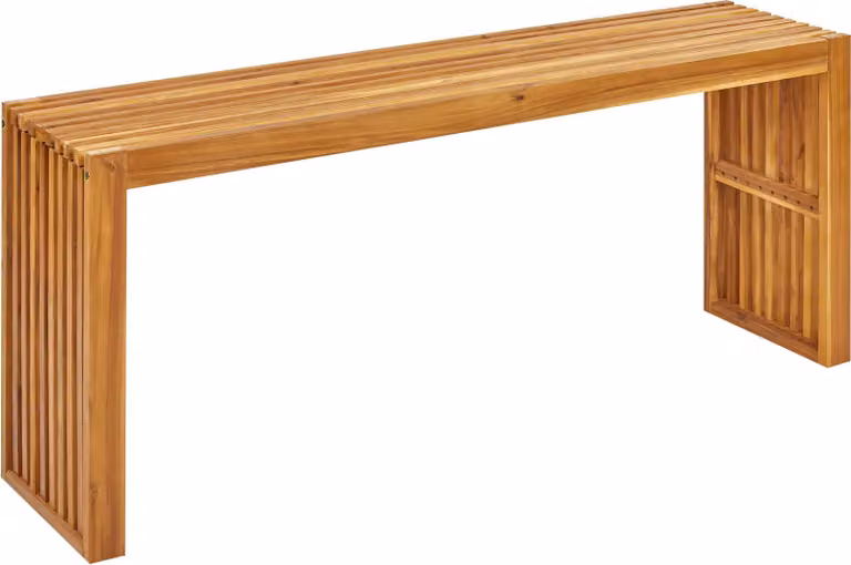 BELIANI Stół do jadalni ogrodu jasnobrązowy akacjowe 150 x 35 cm 4 osobowy nowoczesny rustykalny