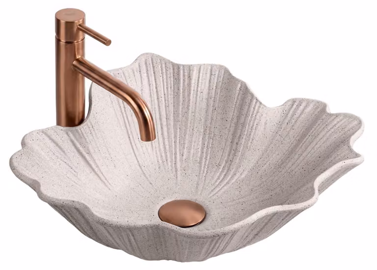 Rea Umywalka Nablatowa Flower Beige