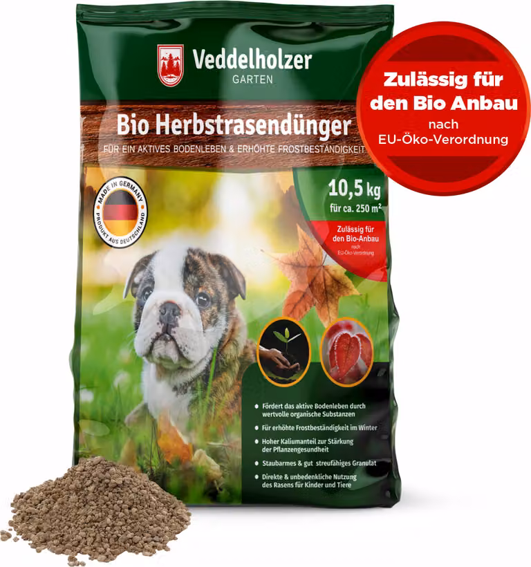 Veddelholzer organiczny nawóz jesienny do trawników zrównoważony aktywator gleby bezpieczny dla dzieci i zwierząt domowych z potasem do trawników odpornych na mróz idealny do zimowania nawóz jesienny odpowiedni do rozsiewaczy