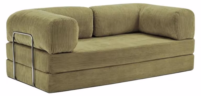 Sofa - Kanapa - Ławka - Modułowa konstrukcja - Dwóch miejscowa sofa - Materiał: welur - Szerokość: 200 cm - Kolor: czarny