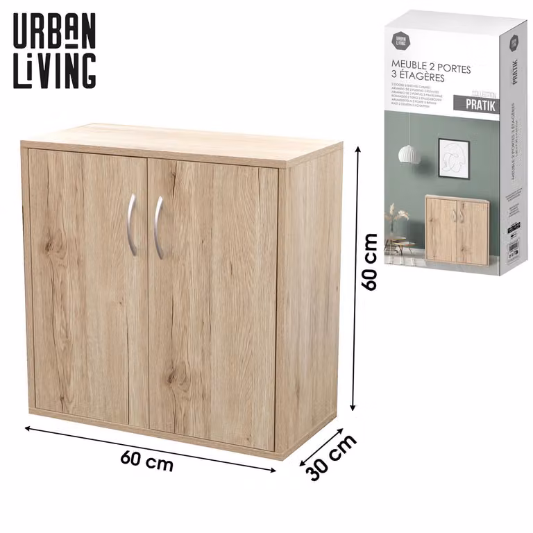 Urban Living komoda PRATIK z 2 drzwiczkami 60 x 30 x H60cm 400156