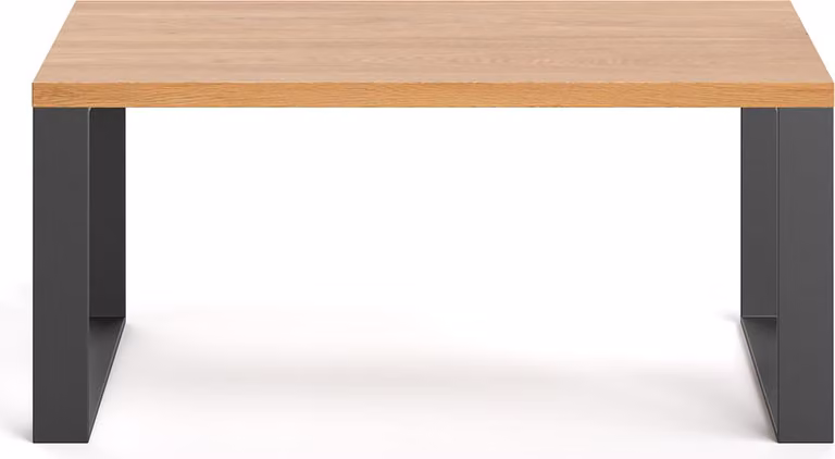 Ława Slim z drewna i metalu 120 cm, lite drewno, designerskie meble