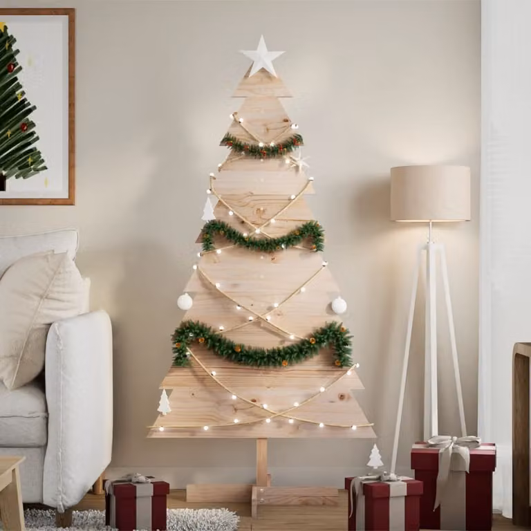 Maison Exclusive – choinka bożonarodzeniowa do dekoracji 150 cm, lite drewno sosnowe