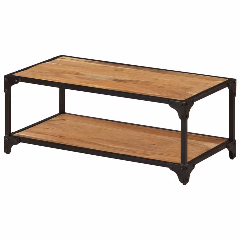 The Living Store stolik kawowy 90x45x35 cm lite drewno akacjowe