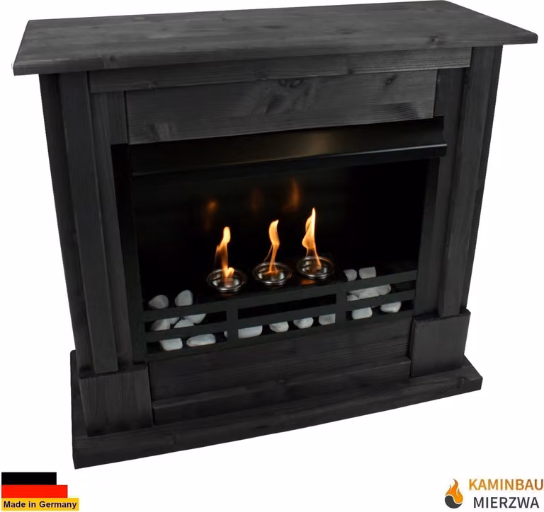 Kominek na etanol i żel model Rafael Premium Black