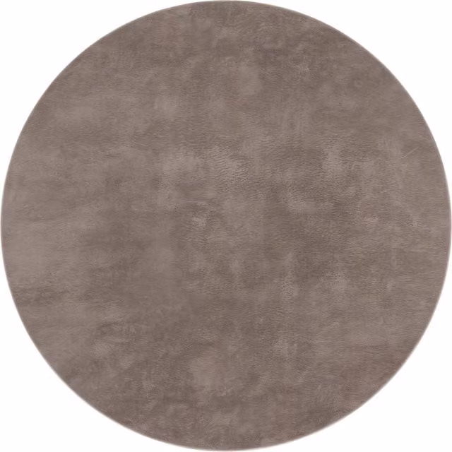 Okrągły puszysty dywan Solina beige o średnicy 80 cm
