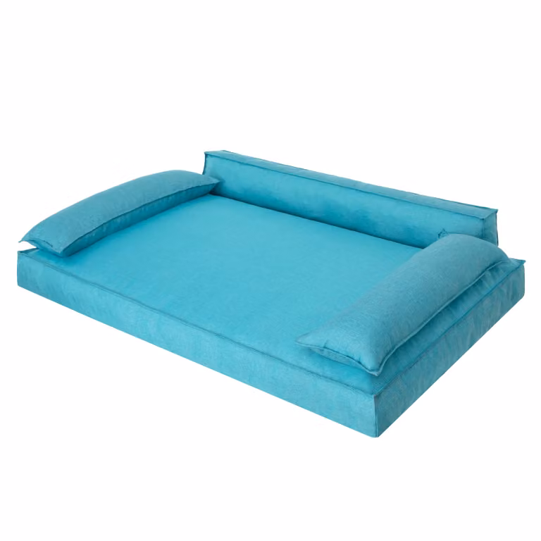 Legowisko dla psa, materac dla zwierzaka, legowisko dla kota, poduszka dla psa, kosz dla psa, sofa dla psa, miejsce do leżenia dla psa, ortopedyczne, meble, niebieskie, 120x77 cm